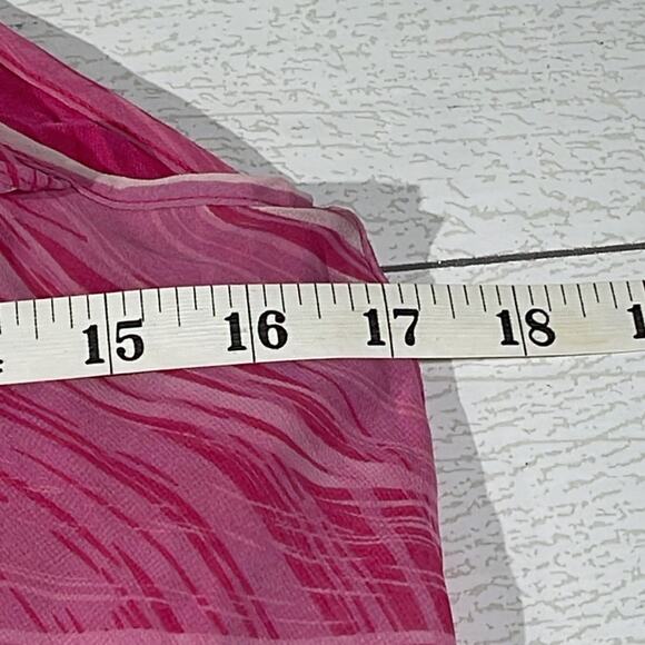 New York & Company Pink and White Spaghetti Strap Shirt Size Medium - Picture 4 of 7